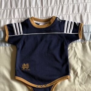 Adidas Kids Bodysuit in Navy and Gold with Notre Dame logo